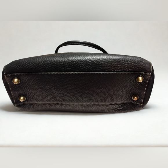 COACH HAMPTONS black leather satchel bag tassel Vintage Good Condition - Picture 7 of 12